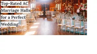 Top-Rated AC Marriage Halls for a Perfect Wedding