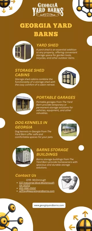 Investigating Flexible Storage Options in Georgia Yard Sheds, Cabins, Portable Garages, Dog Kennels and Barns