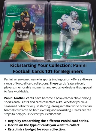 Kickstarting Your Collection Panini Football Cards 101 for Beginners
