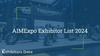 AIMExpo Exhibitor List 2024