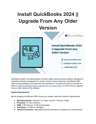 Install QuickBooks 2024 || Upgrade From Any Older Version