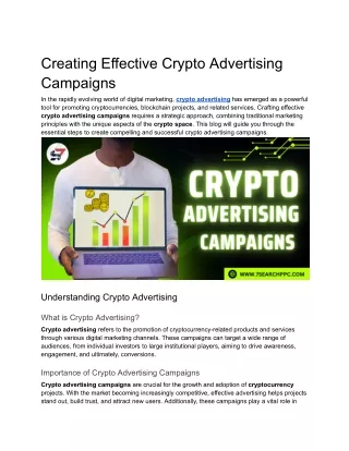 Creating Effective Crypto Advertising Campaigns