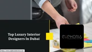 Top Luxury Interior Designers In Dubai