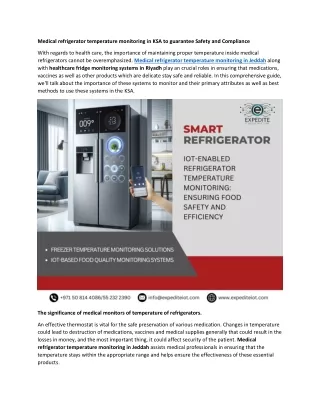 Medical Refrigerator Temperature Monitoring in KSA