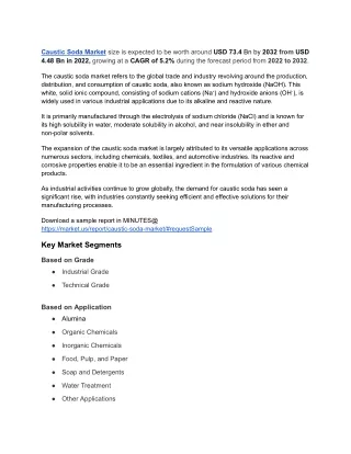 Caustic Soda Market Key Drivers and Restraints