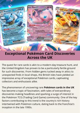 Exceptional Pokémon Card Discoveries Across the UK