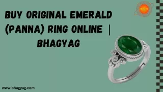 Buy Original Emerald (Panna) Ring Online  BhagyaG