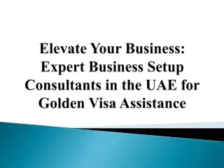 Elevate Your Business_Expert Business Setup Consultants in the UAE for Golden Visa Assistance