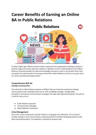 Career Benefits of Earning an Online BA in Public Relations.docx