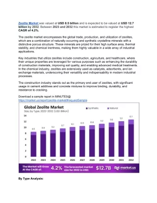 Zeolite Market Asia-Pacific Region Dominate
