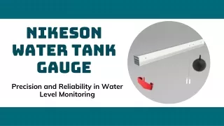 Efficiency Meets Innovation: Nikeson's Water Tank Gauges