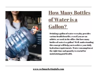 How Many Bottles of Water is a Gallon