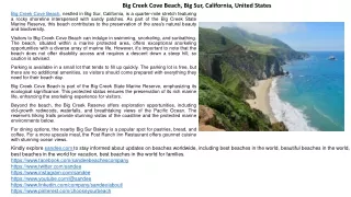 Big Creek Cove Beach: Parking, Camping, Fishing & More | Big Sur, California, US