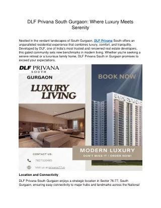 DLF Privana South Gurgaon