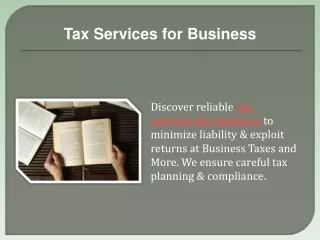 Tax Services for Business