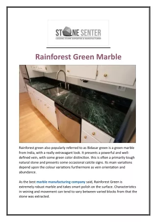 Rainforest Green Marble