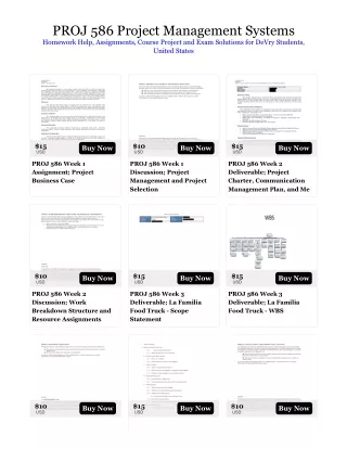 PROJ 586 Project Management Systems