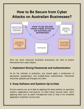 How to Be Secure from Cyber Attacks on Australian Businesses?