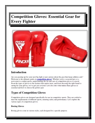 Competition Gloves