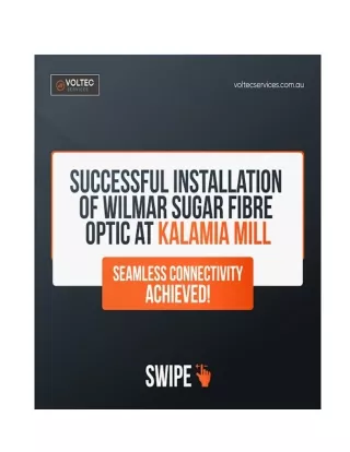 Ensure seamless connectivity With Voltec's Installation of Fibre optic network