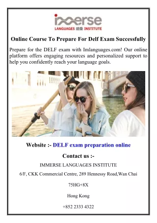 Online Course To Prepare For Delf Exam Successfully