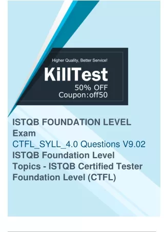ISTQB CTFL_Syll_4.0 Exam Questions - Make Preparations Well and Get Great Scores