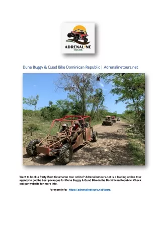 Dune Buggy & Quad Bike Dominican Republic | Adrenalinetours.net