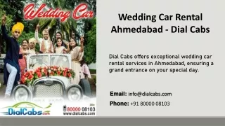 Wedding Car Rental Ahmedabad - Dial Cabs