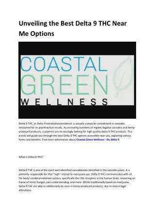 Coastal Green Wellness - thc delta 9