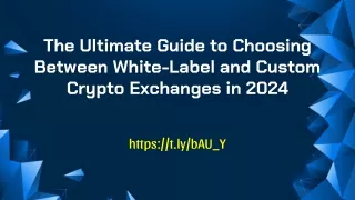 The Ultimate Guide to Choosing Between White-Label and Custom Crypto Exchanges in 2024