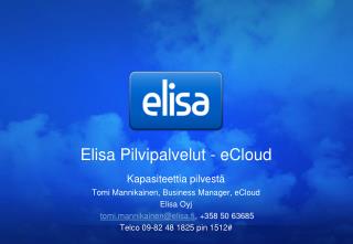 Elisa Pilvipalvelut - eCloud