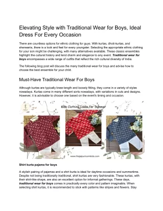 Doc 5 Traditional Wear For Boys - TJLK