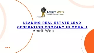 Leading real estate lead generation company in Mohali  Amrit web