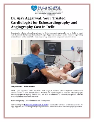 Echocardiography and Angiography Cost in Delhi