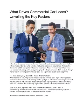 Commercial Vehicle Loans in Melbourne