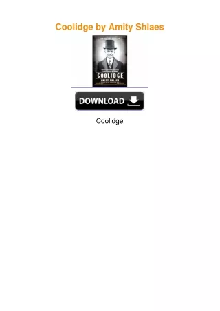 Coolidge by Amity Shlaes