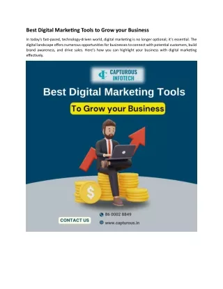 Best Digital Marketing Tools to Grow your Business