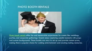 Photo booth rentals