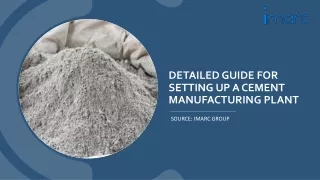 Report on a Cement Manufacturing Plant PDF