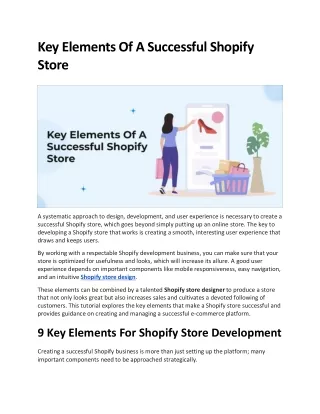 Key Elements Of A Successful Shopify Store