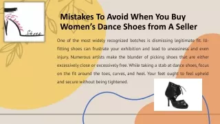 Mistakes To Avoid When You Buy Women’s Dance Shoes from A Seller