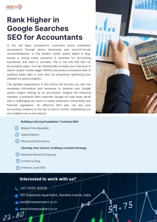 Acquire More Customers! Discover SEO's Power for Accountants