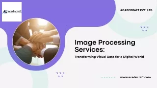 Image Processing Services: Transforming Visual Data for a Digital World