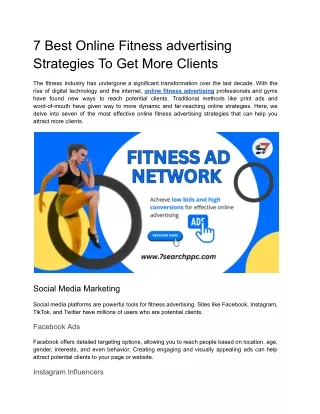 7 Best Online Fitness advertising Strategies To Get More Clients