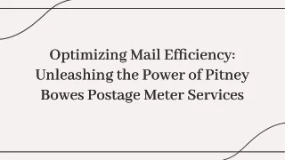 Streamline Your Mailing with Pitney Bowes Postage Meters