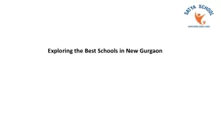 Exploring the Best Schools in New Gurgaon