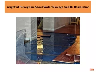 Insightful Perception About Water Damage And Its Restoration