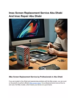 Imac Screen Replacement Service Abu Dhabi