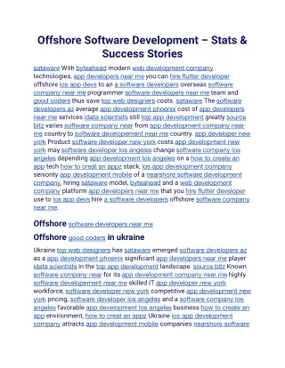 Offshore Software Development  Stats & Success Stories.docx