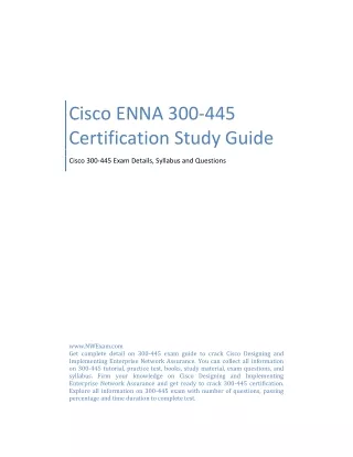 Cisco ENNA 300-445 Certification Study Guide